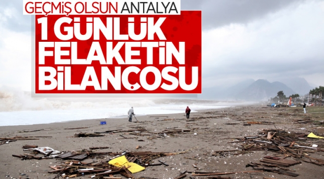 AFAD Antalya'daki fırtınanın bilançosunu açıkladı