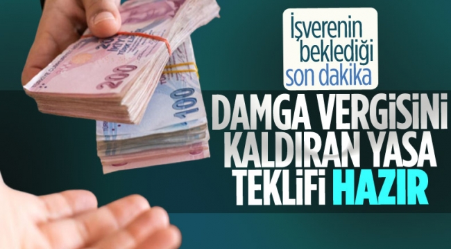 Asgari ücrette damga vergisini kaldıran yasa teklifi Meclis'e sunuldu