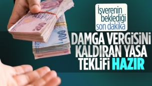 Asgari ücrette damga vergisini kaldıran yasa teklifi Meclis'e sunuldu