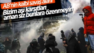 Belçika'da Covid-19 kısıtlamaları protesto edildi