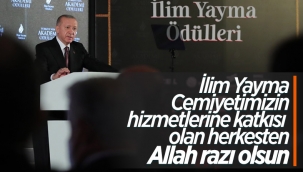 Cumhurbaşkanı Erdoğan 2021 İlim Yayma Ödülleri Töreni'nde