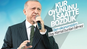 Cumhurbaşkanı Erdoğan: Kur spekülasyonunu bir saatte atıverdik