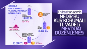 Kur korumalı vadeli mevduat hesabının işleyişine örnek