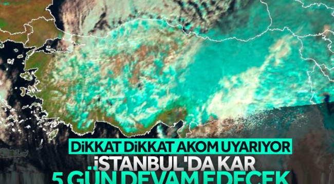 AKOM'dan İstanbullulara kar uyarısı: 4-5 gün sürmesi bekleniyor 