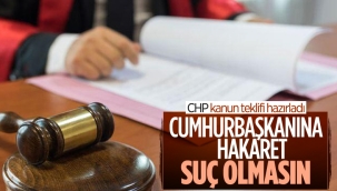 CHP: Cumhurbaşkanına hakaret maddesi TCK'dan kaldırılsın 