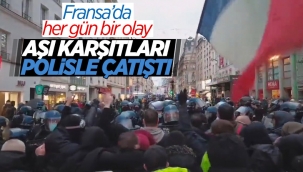 Fransa'da aşı karşıtı protestolarına polis müdahale etti 