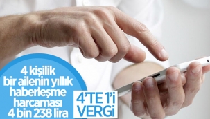 Haberleşmeye aile başına yıllık 4 bin 238 lira 