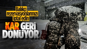 İBB'den kar geri dönüyor uyarısı 