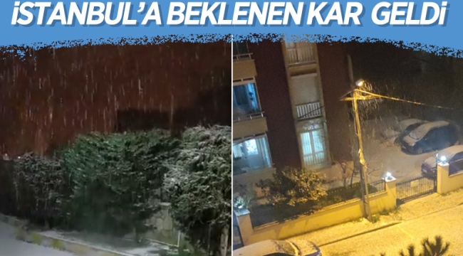 İstanbul'da kar başladı 