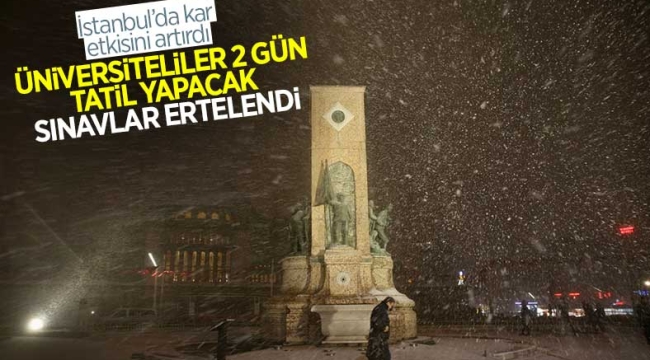 İstanbul'da üniversite eğitimine kar engeli 