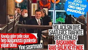 İstanbul kar çilesi çekerken Ekrem İmamoğlu balık keyfinde