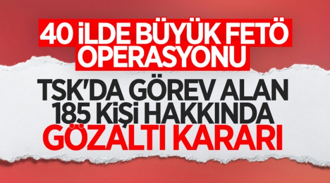 İzmir merkezli FETÖ operasyonunda 185 gözaltı kararı verildi 