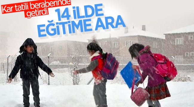 Kar nedeniyle eğitime ara verilen iller 