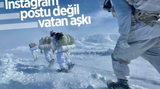 Karlı zirvelerde zorlu vatan nöbeti 