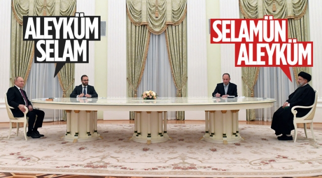 Putin, Reisi'nin selamına aleykümselam diyerek karşılık verdi 