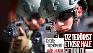 Son 1 ayda 172 terörist öldürüldü 