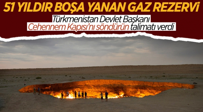 Türkmenistan'daki Derveze gaz kraterinde 1971'den beri yanan ateş söndürülecek 