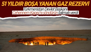 Türkmenistan'daki Derveze gaz kraterinde 1971'den beri yanan ateş söndürülecek 