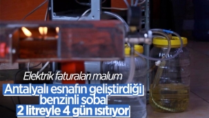 Antalya'da esnaf, 2 litre benzinle 4 gün ısıtan soba geliştirdi 
