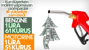 Benzin ve motorine zam geldi 