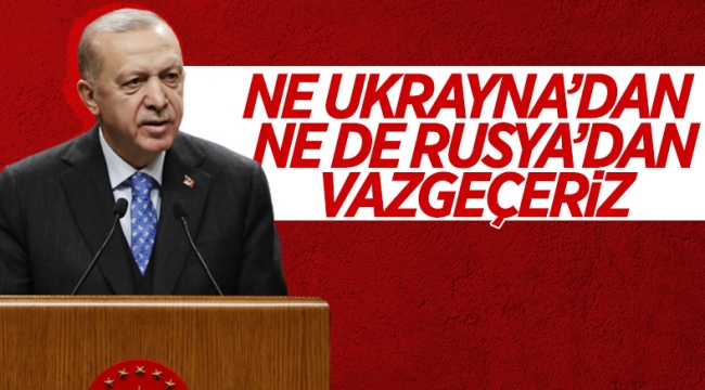 Cumhurbaşkanı Erdoğan'dan Rusya-Ukrayna krizi açıklaması 