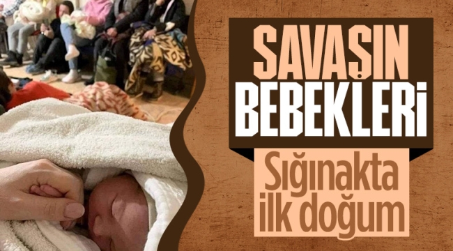 Kiev sığınaklarında ilk doğum 