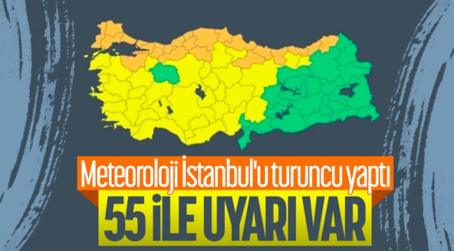 Meteoroloji 55 kente, sarı ve turuncu kod uyarısı yaptı 
