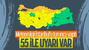 Meteoroloji 55 kente, sarı ve turuncu kod uyarısı yaptı 