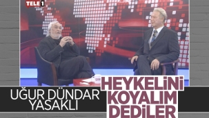 Müjdat Gezen, Uğur Dündar'ın bal mumu heykeli ile ekrana çıktı 