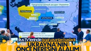 Rusya merkezli TV'de Ukrayna haritasıyla paylaşım hesapları yapıldı 