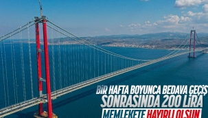 1915 Çanakkale Köprüsü'nün geçiş ücreti belli oldu 