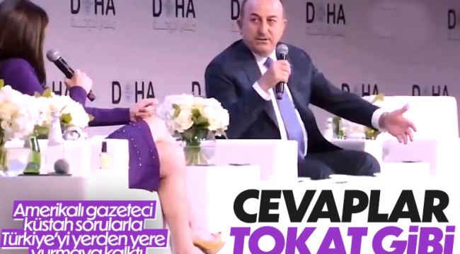 Amerikalı gazeteci Hadley Gamble'dan Mevlüt Çavuşoğlu'na küstah sorular 