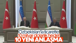 Cumhurbaşkanı Erdoğan: Özbekistan ile 10 anlaşma imzaladık 
