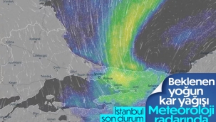 İstanbul'da beklenen kar yağışı, meteoroloji radarında 