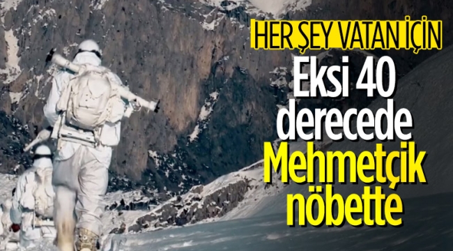 Mehmetçik, zorlu hava ve arazi koşullarında vatan nöbetinde 
