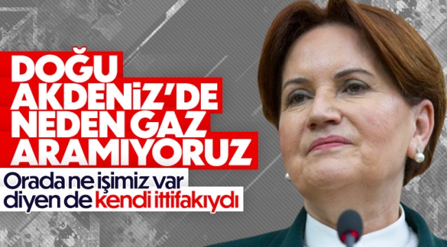 Meral Akşener: Akdeniz'de herkes gaz arıyor, biz arayamıyoruz 