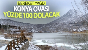 Türkiye'nin en az yağış alan bölgelerinden Konya Ovası, karla bereketlendi 