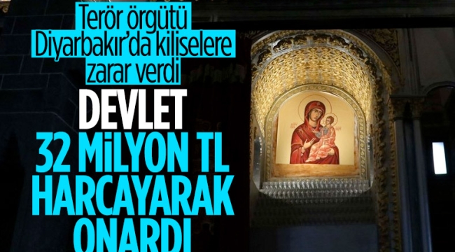 Diyarbakır'da PKK'nın zarar verdiği kiliseler onarıldı 