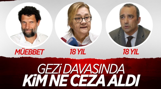 Gezi davasında açıklanan cezalar 