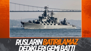 Rusya'nın batmaz gözüyle baktığı "Moskova" kruvazörü battı 