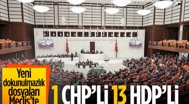 TBMM'ye 14 yeni dokunulmazlık dosyası sevk edildi 