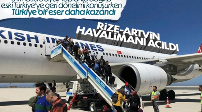 Rize Artvin Havalimanı'na ilk iniş gerçekleşti 