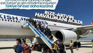 Rize Artvin Havalimanı'na ilk iniş gerçekleşti 