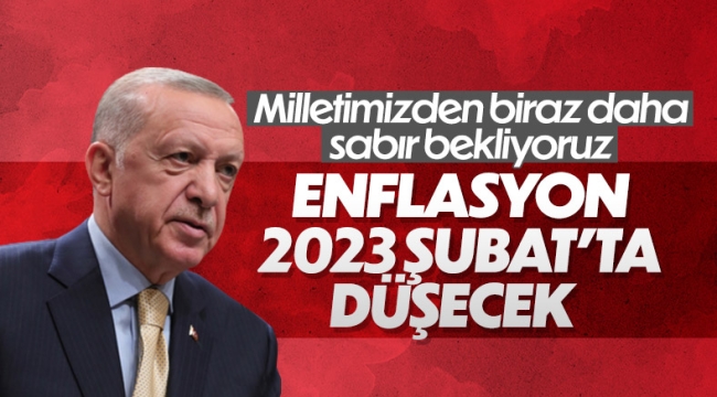 Cumhurbaşkanı Erdoğan, enflasyonda düşüş için tarih verdi