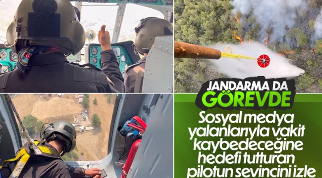 Marmaris'teki yangında jandarma helikopterleri de göreve başladı