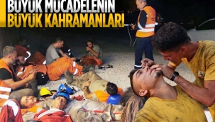 Marmaris'teki yangında kahramanlar büyük rol oynuyor