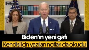 Biden'ın yeni gafı: Kendisine yazılan cümleyi okudu