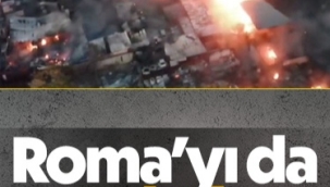 İtalya'nın başkenti Roma'da büyük yangın