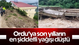 Ordu'ya bir günde 260 kilogram yağmur düştü