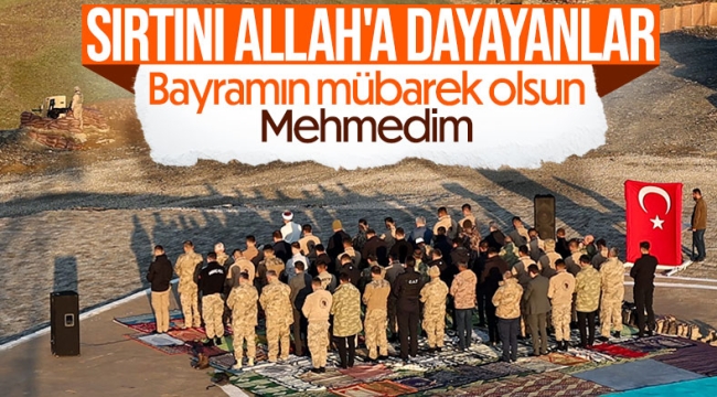 Süleyman Soylu, bayram namazını askerlerle kıldı